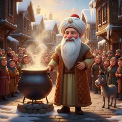 Nasreddin Hoca, Akşehir’de Kaybolan Neşeyi Taşan Kazanla Geri Getirdi